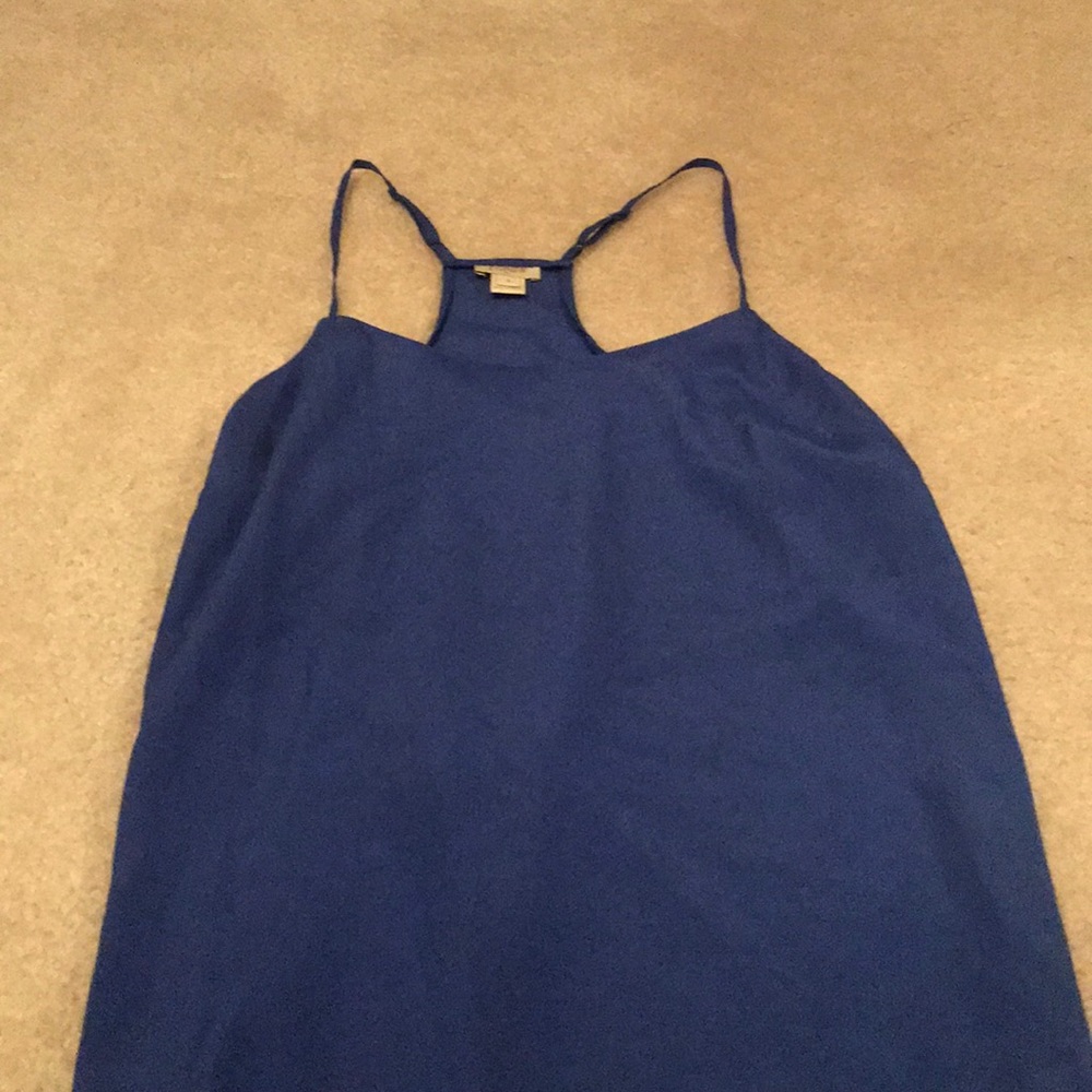 J crew blue chiffon tank - Picture 2 of 4